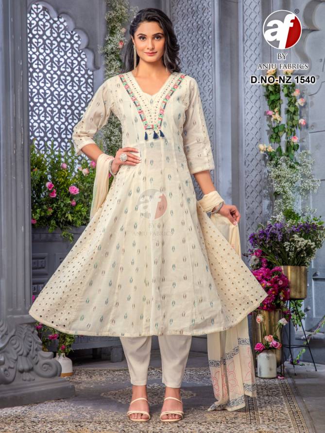 NZ 1540 Size Set Hand Work Pure Cotton Designer Readymade Suits Wholesale Shop In Surat